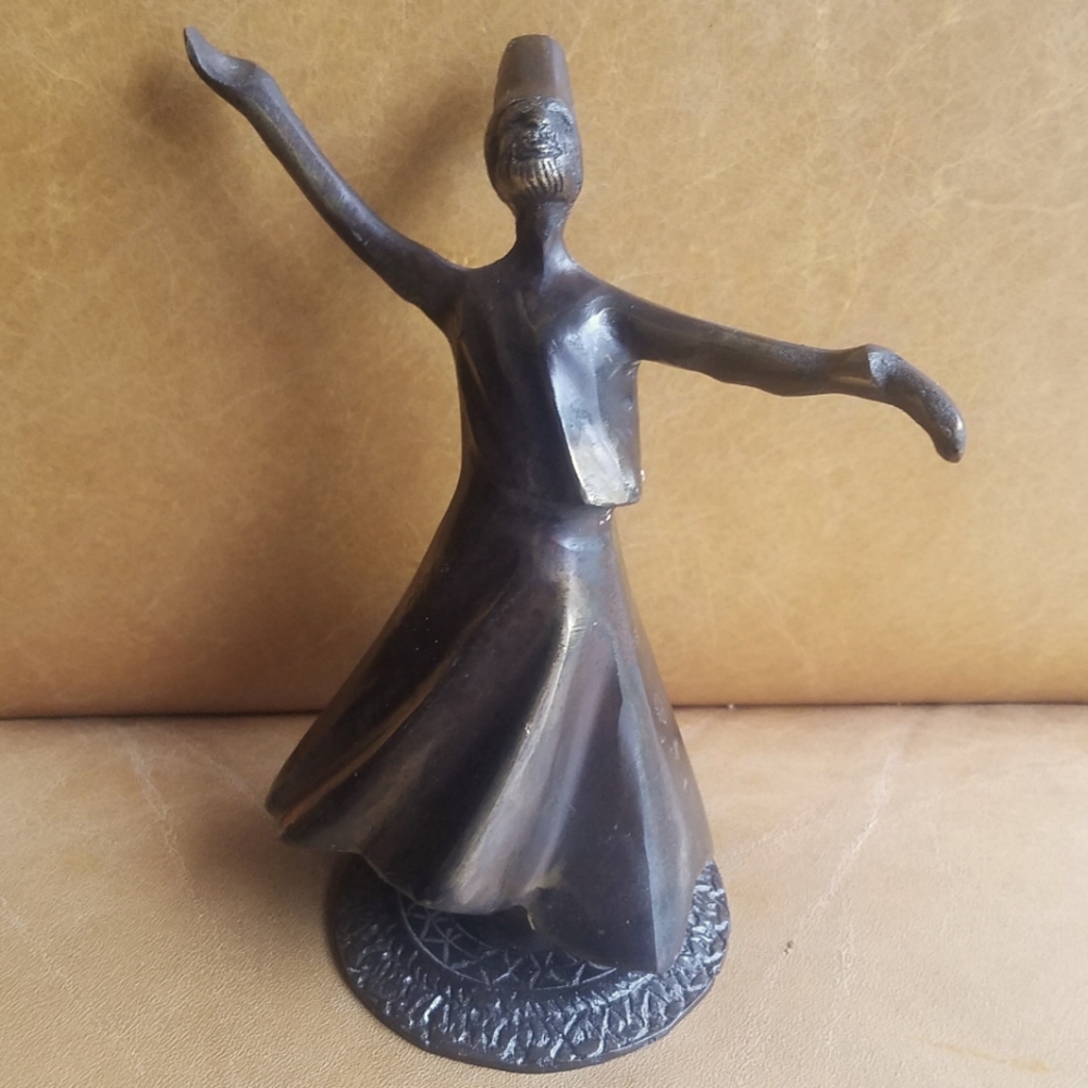Vintage Bronze Whirling Dervish Sculpture